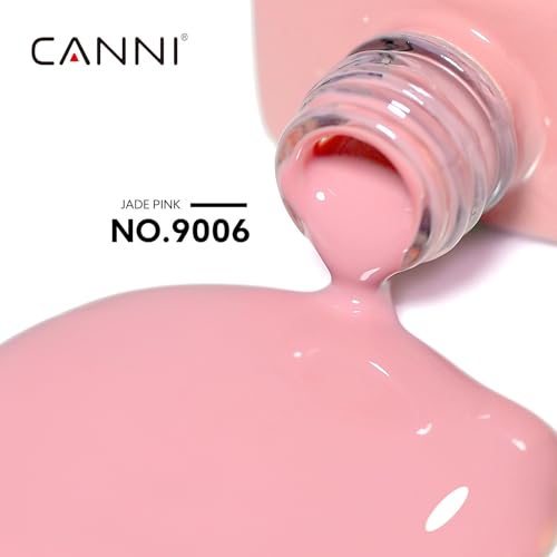 Image of CANNI Baby Pink Gel Nail Polish, 1Pcs Light Pink Nude Gel Polish Soft Color High Gloss Soak Off U V Nail Manicure Salon DIY