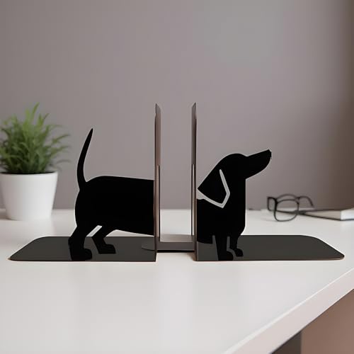 Sujetalibros originales de metal y soportes para estanterías de casa 3