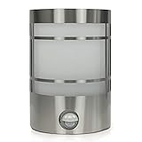 DBLV Wand-Außenleuchte mit LED Leuchtmittel & Bewegungsmelder - Edelstahl Außen-Lampe - Outdoor Hof-Lampe - Garten-Lampe - Garten-Leuchte