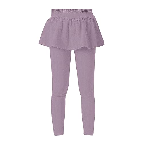 Girls Leggings Tutu Skirt Pants Kids Cotton Footless Tights Regular Solid Skirt Leggings