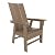 Costaelm Outdoor Adirondack Chair, HDPE Patio Balcony Chairs, Portside Seashell Nautical Curveback Adirondack Chair and Fire Pit Chairs, Weathered Wood