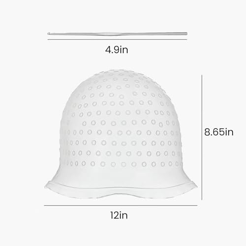 Taefuwr 2 Sets Highlighting Cap With Hook, Silicone Highlight Cap, Hair Cap For Highlight Bleach Cap, Hair Dye Cap With Holes, Highlight Caps For Dying Hair, Hair Highlight Kit For Home And Salon Use thumb #1