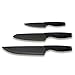 Ausker - Set Coltelli da Сucina Professionali in Ceramica Nera, Include Coltello Chef, Coltello Santoku e Coltello Spelucchino - Coltelli Ceramica Con Lame Professionali ad Alte Prestazioni (Set da 3)