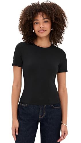 Veronica Beard Jean Women's Benedict Tee, Black, XS at Amazon