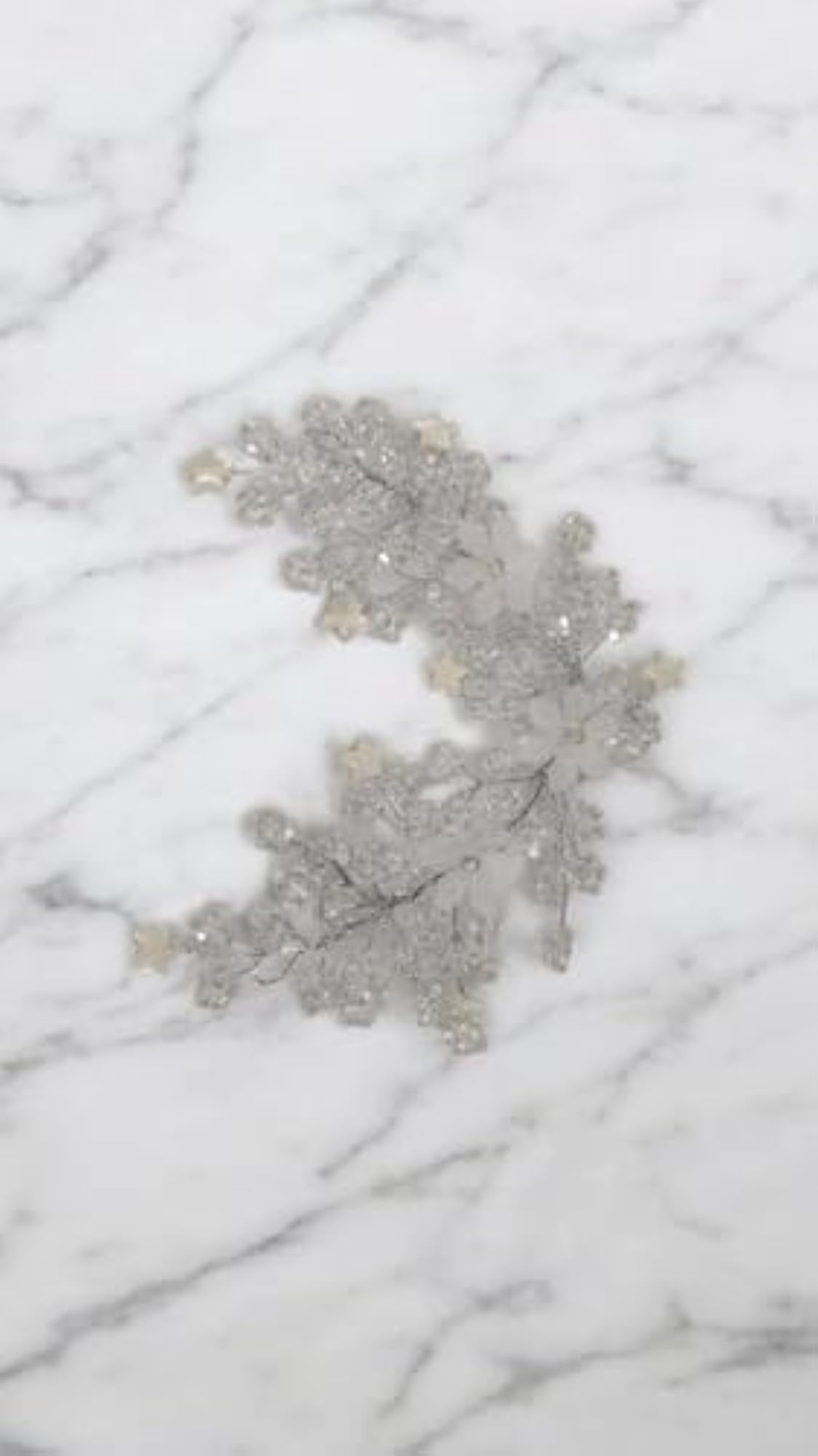 Crystal Beaded Hair Vine Wedding Accessory with Stars