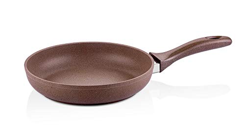 SAFLON Granite Frying Pan | Non-Stick | Scratch-Resistant Forged Aluminum w/QuanTanium Coating | Even Heating Cooking Dishware | Includes Storage Bag (9.5-Inch)