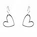 Agatha Ruiz de la Prada Sterling Silver Large Open Heart Dangle Earrings.Heart size 0.82 inch top to bottom 1.6 inches