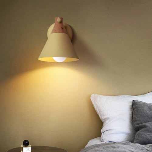 Luces nórdicas de dormitorio y lámpara de pared moderna E27 de pasillo 7