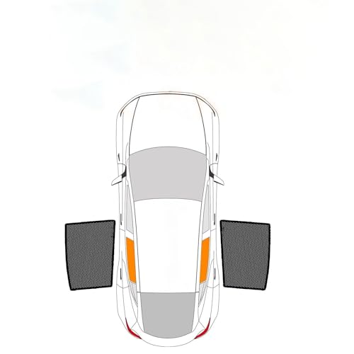 �ԗp�T���V�F�[�h �����h���[�o�[ �t���[�����_�[ 4�h�A SUV 2000-2006 �p �}�O�l�b�g���J�[�e�����b�V�� �t�����g�K���X�t���[�� �J�[�E�B���h�E�T���V�F�[�h(Rear -2Pcs)