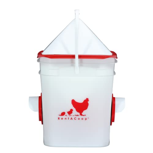 RentACoop 20 Pounds BPA-Free Chicken Feeder with Large Ports -