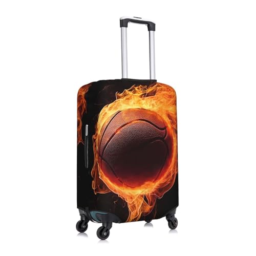 Basketball Elastic Travel Luggage Cover, Washable Spandex Suitcase Protector, Anti-Scratch Fits 18-32 Inch3