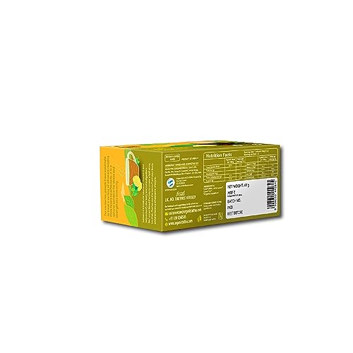 Image of Organic Tattva 20 Lemon Tea Bag | Tulsi and Green Tea Blend | All-Natural Flavor | Zero Calories | Refreshing Lemon Tea Anytime, Anywhere