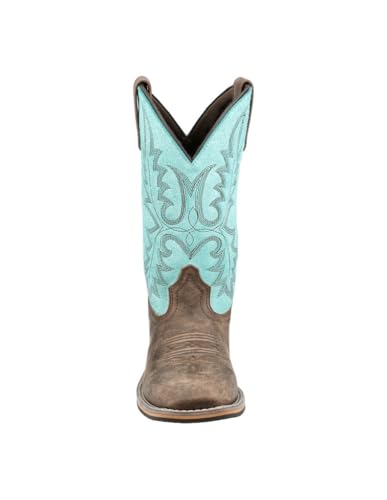 Smoky Mountain Western Boots Womens Rustic Rider Brown Turquoise 64082