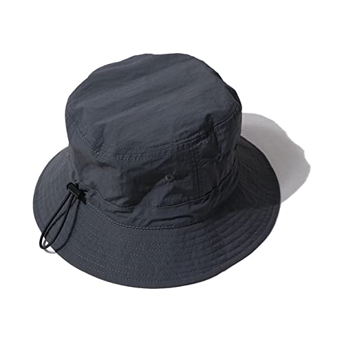 Chapeau de pêcheur large bord bob été unisexe cordon serrage