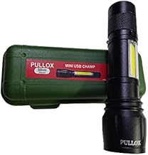 Pullox Adjustable Torch Light Tactical Flashlight + Desk Lamp with Gift Box Focus Zoom Torch Light with 3 Modes Emergency and Activities EDC 911