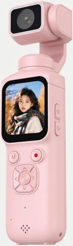 Image of BIGASUO 4K Pockets Vlogging Camera with WiFi, Handheld Video Camcorder with Audio & Video Recording, 330 Degree Rotating Lens, Loop Recording, 1.72 Inch Touchscreen, 64MP Photos (1496) (Black, B20)