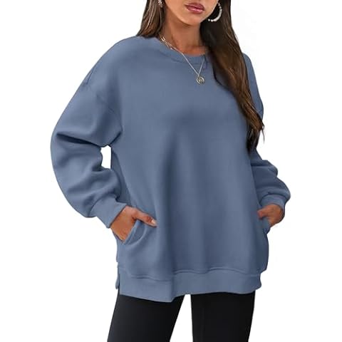 WIHOLL Women's Oversized Crew Neck Sweatshirt Cover