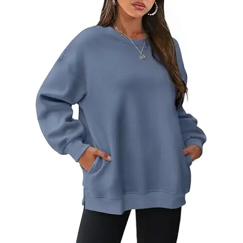 WIHOLL Women's Oversized Crew Neck Sweatshirt Cover