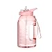 Glaxcidy 2 en 1 Gourde Sport Avec Paille et couvercle, 2,5L BOTTLED JOY Bouteille D'eau avec Marqueur de Temps pour Mesurer la Consommation D'eau Quotidienne, Sans BPA Water bottle pour Sport