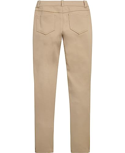 Nautica 36NJF0021E-244-PC Girls School Uniform Stretch Interlock Jegging Leggings, Khaki, 18 Plus thumb #1