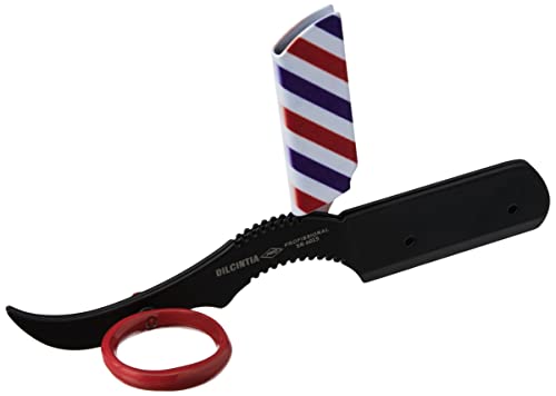 DILCINTIA BEAUTY Navalhete Barber Aço Inox Anel De Dedo Móvel Preto Azul Vermelho Branco