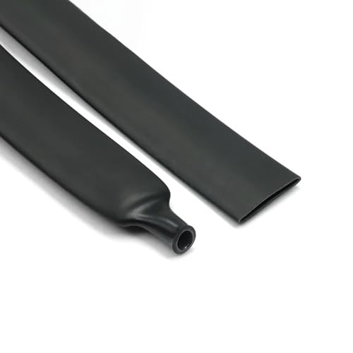 LEPEVNEY 1/2 Inch 12.7mm Heat Shrink Tubing 3:1 Ratio Adhesive-Lined Heat Shrink Sleeving for Electrical Insulation Wire Repair Cable Protection, Black, 12.7mm * 1M