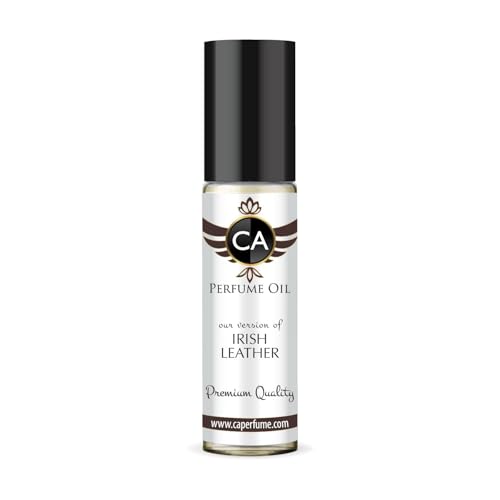 CA Perfume Impression of Irish Leather Unisex Fragrance Oil Leather Scent Long Lasting Perfumes for Women &amp; Men Travel Size TSA Ready Mini Parfum Body Oil Roll-on 0.33 Fl Oz 10ml