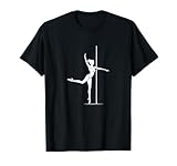 Elegante Pole Dance Pose Graphic Design Pole Fitness Maglietta