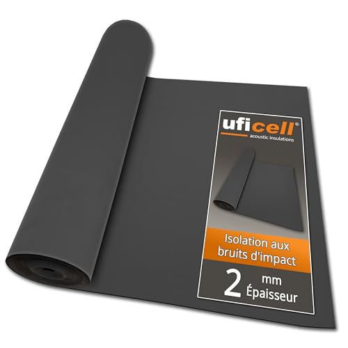 uficell® Multisound Isolation acoustique contre les bruits d'impact pour parquets et sols stratifiés - Amélioration de l'isolation phonique d'environ 22 dB...
