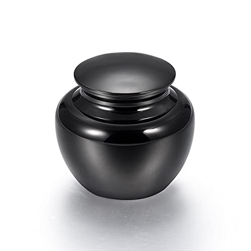 Urne funéraire en acier inoxydable noir | Souvenir extra petite taille durable