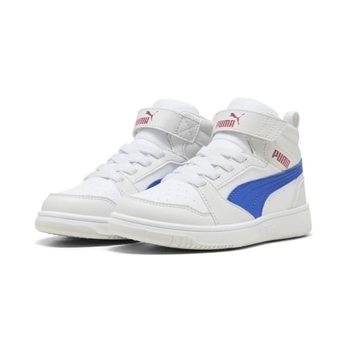 Puma Rebound V6 MID AC+ PS Sneaker, White-Vivid Blue-Feather Gray, 35.5 EU...