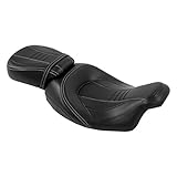 Low-Profile Rider and Passenger Seat Two-up Seat Fit For Harley 2009-2023 Touring Road King Road Glide Street Glide FLHX Electra Glide Ultra Classic