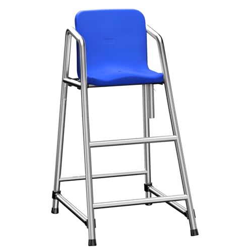 DBYRPF 47/59/71 in Tall Stainless Steel Lifeguard Chair Loads 660 LBS Life Guard Chairs Outdoor for Deck Pool Bar Beach with Umbrella Holder (47 in)
