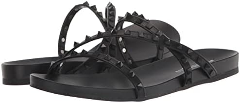 Madden Girl Women's Candy Slide Sandal, Black/Black, 5 | Image 6