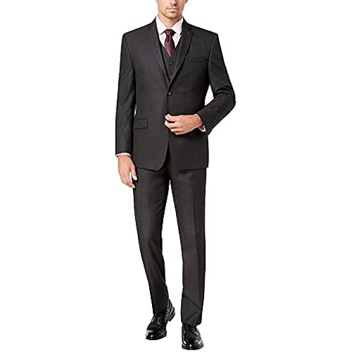 Adam Baker Men's Classic Fit 3-Piece (Jacket, Vets, Trousers) Vested Suit Set - Many Sizes & Colors Available