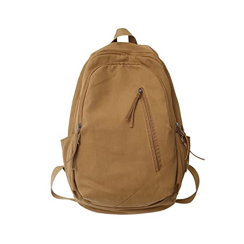 ZALHIN Backpack. Canvas Backpack Men's Women's Large Capacity School Bag Leisure Travel Laptop Outdoor Urban Wear-resistant Multiple Pockets Deal