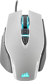 Corsair M65 ELITE RGB Optical FPS Gaming Mouse (18000 DPI Optical Sensor, Adjustable Weights, 8 Programmable Buttons, 3-Zone RGB Multi-Colour Backlighting, Xbox One Compatible) - White