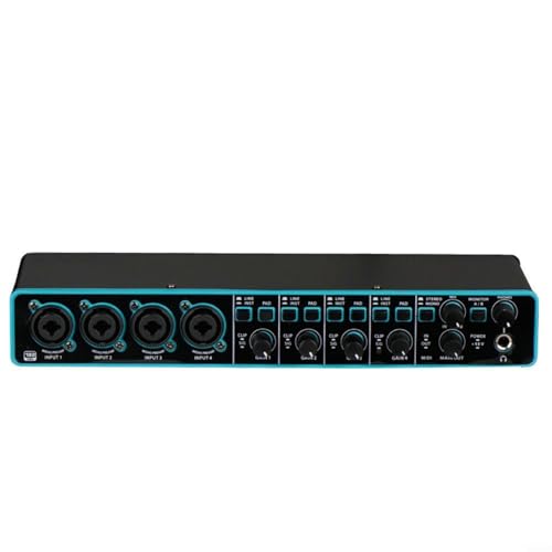 Floweringbeter USB Audio Recording Interface Sound Card With Microphone Preamp For Home Studio Music Production Digital Recording