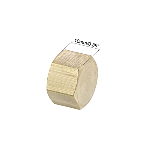 Uxcell Brass Cap Pt1/4 Female Pipe Fitting Hex Compression Stop Valve Connector #TOP2