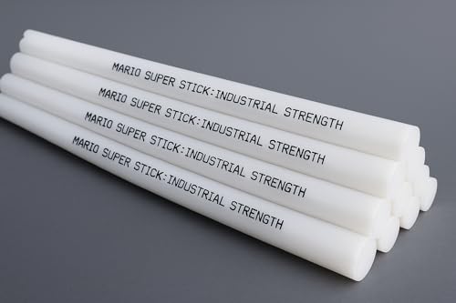 Image of Mario Milky White Hot Melt Glue Sticks 220mm x 11mm (Pack of 40) | Multipurpose Strong Adhesive Glue Sticks for DIY, Craft, Repair, Art, Decoration & Home Improvement