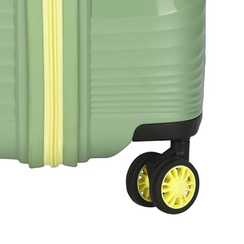 Image of Skybags Swirl Check-in Trolley Bag 75cm | Large Hard Luggage | 8 Wheels Suitcase for Travel | 3-Digit Combination Lock with Anti-Theft Zipper | Polypropylene | 3 Years Warranty - Unisex (Green)