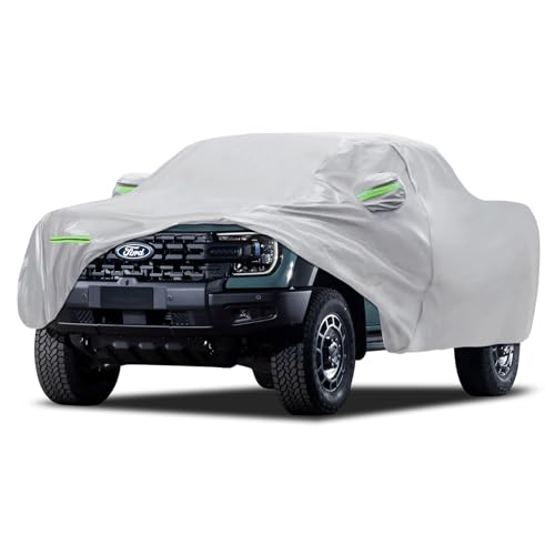 Image of Car Cover Custom Fit for Ford Ranger Short Bed, Migaven Waterproof Full Exterior Cover Sun Rain Protection with Door Zipper (Not Include Mirror Pocket)