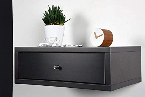 Floating Wall Mounted Nightstand with Drawer – Modern Wood Bedside Table for Bedroom in Walnut Finish-picture-30