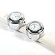 aqxreight - 7/8 1 Motorradlenker Chrom-weißes Zifferblatt Uhr und Thermometer