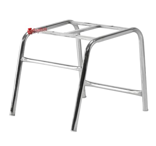 Image of GOYALSON Home Exclusive Visitor Study Reception Chair with Arm Rest and Heavy Frame with Cushioned Seat Back (1, Only Frame, H Frame)
