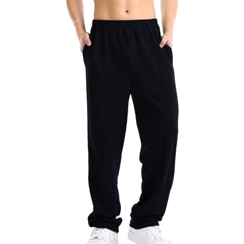 Mens Casual Pants with Zipper Pockets Sweatpants Athletic Men's Relaxed Fit for Running Workout Gym