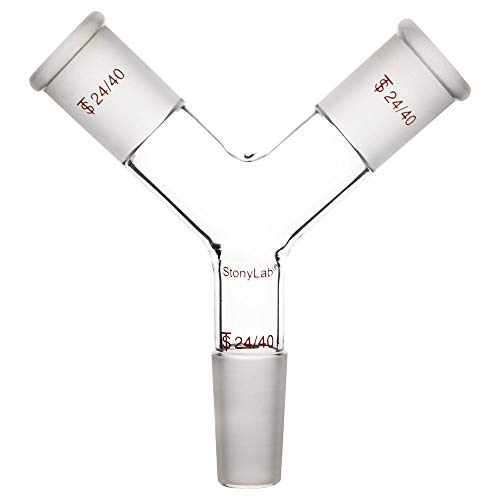 Adaptateur en Y en verre stonylab 24/40 pour montage de laboratoire