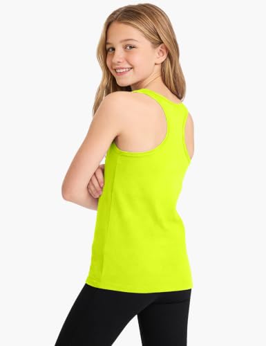 Image of Auranso Girls Tank Tops Cotton Sleeveless Undershirts Athletic Dance Tops