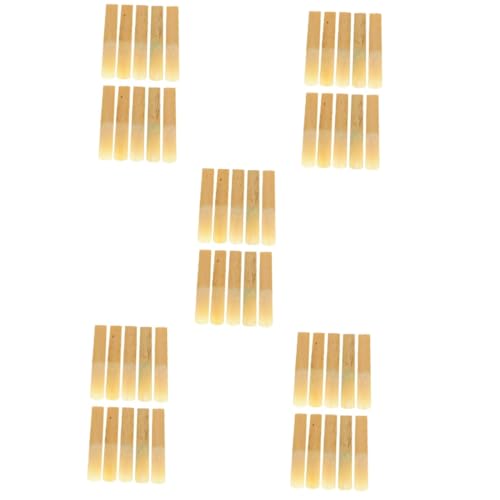 NULYLU 5sets Beginner Clarinet Reeds Compact Size Material for Woodwind Instruments 10pcs*5