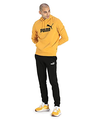Image of Puma Cotton Men Ess Big Logo Hooded Neck Hoodie Fl (S) Mineral